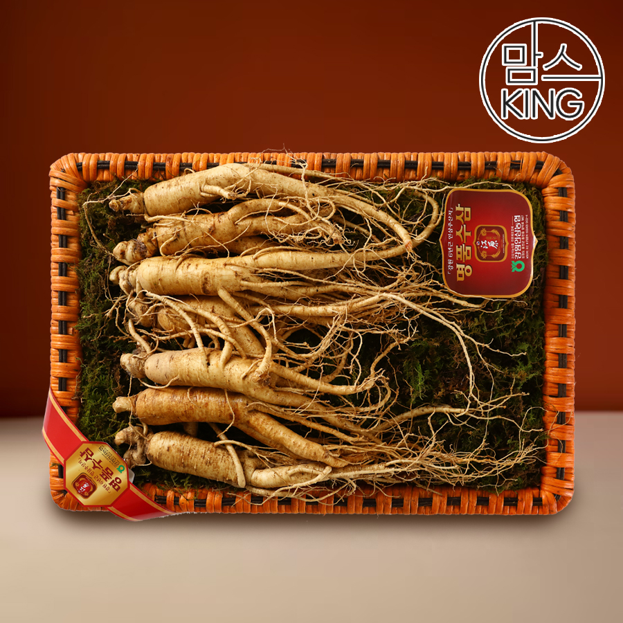 [맘스킹][강원인삼농협] 6년근 수삼 선물세트 6호(중편) 750g(7-8편)