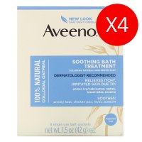 Aveeno Soothing Bath Treatment 아비노 스무딩 배쓰 트리트먼트 입욕제 무향 42g 8개입 4팩