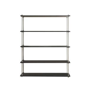 미드센츄리 모던 선반 시스템랙 책선반 책꽂이 모듈 가구 수납 원목 블랙 5단 60cm