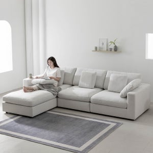 아인스미 아크미 4인용 모듈 패브릭 소파 오리털쇼파