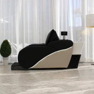 스타힐링 미용실 리클라이너 안마 샴푸대 블랙 앤 화이트