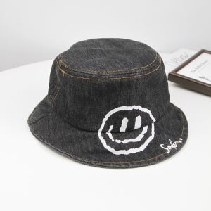 3컬러 스마일 청 벙거지 유아 아동 아기 모자