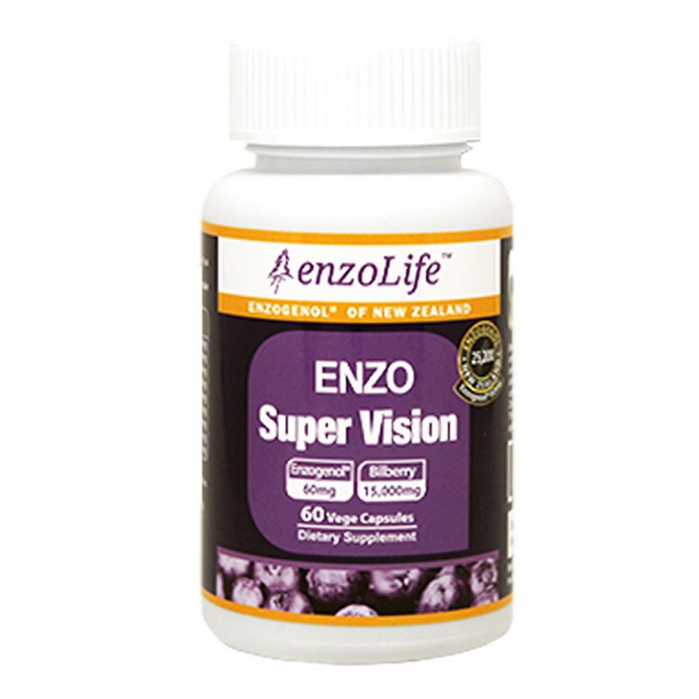 <b>엔조라이프</b> 슈퍼 비젼 (엔조제놀 60mg 빌베리 추출물 15000mg) 60캡슐