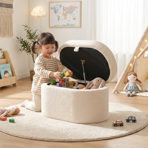 다쿠아즈 부클레 수납 스툴 의자 아이방 장난감 정리