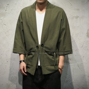 계량한복여성 퓨전 시스루 어른 한복 남자 중국 스타일 쿵푸 티셔츠 Hanfu 탑 일본 사
