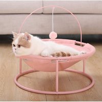 Cat Bed for Indoor Cats Comfy and Washable Hammock with Dangling Ball Detachable Easy-Assemble&Porta