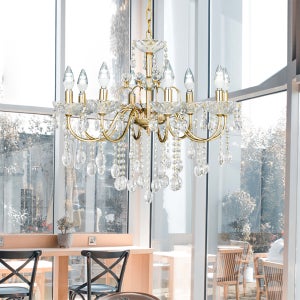 필스 8등 화려한조명 층고높은조명 크리스탈식탁등