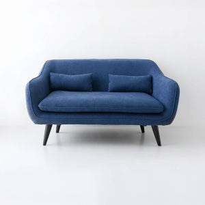 루나 소파 2인 1739 패브릭 블루 2080.3365, 2인용