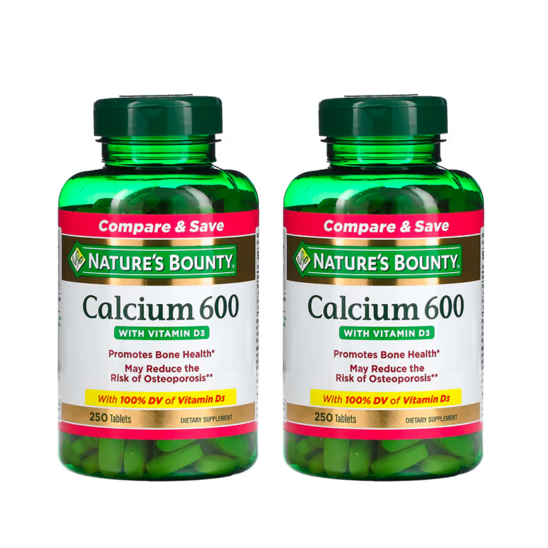 네이처스바운티 <b>칼슘600</b> <b>비타민 D3</b> 250정 2통