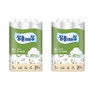 잘풀리는집 순수프리미엄 30m 30롤x2팩