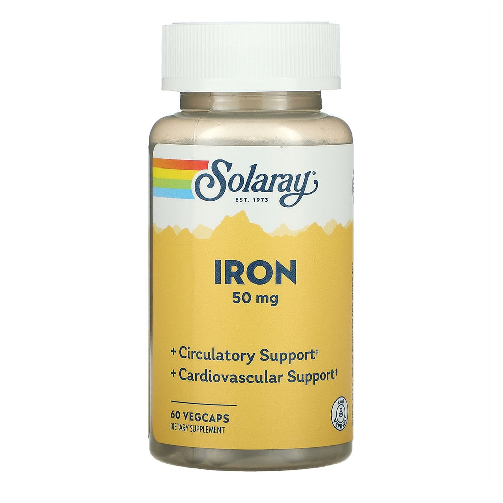 솔라레이 <b>아이언</b> 철분 <b>50mg</b> 60정