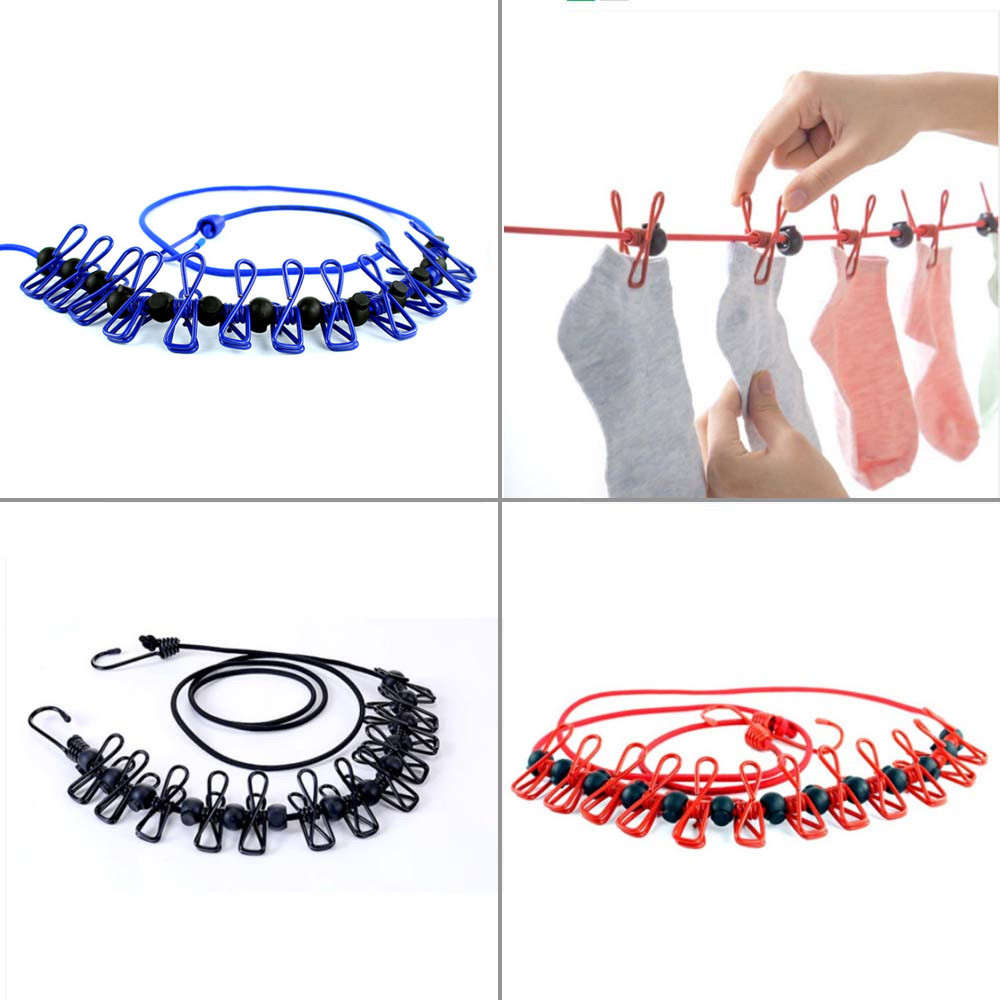 캠핑 빨래줄 여행용 빨랫줄 휴대용 차박 빨래집게 빨래집게줄