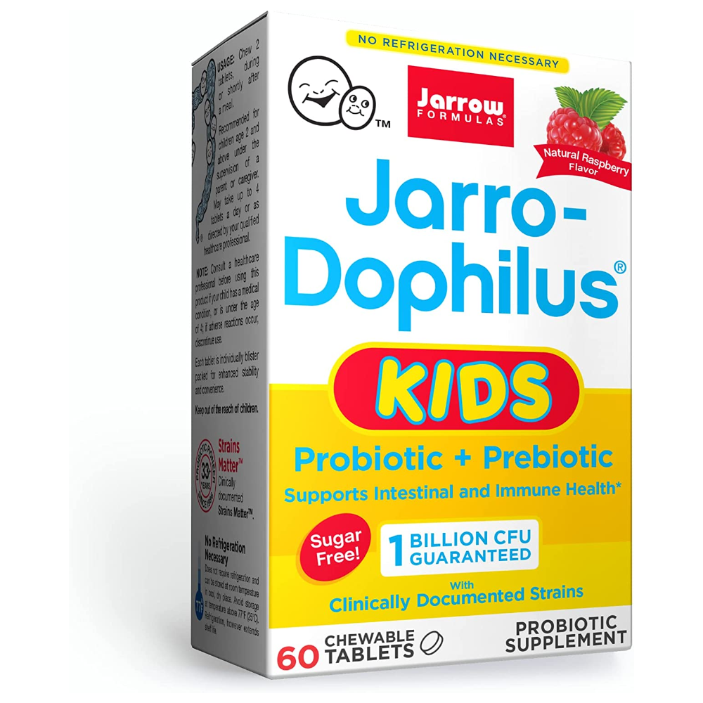 <b>자로우</b>포뮬러 어린이 <b>도필러스</b> 프로바이오틱 천연라즈베리맛 60츄어블정