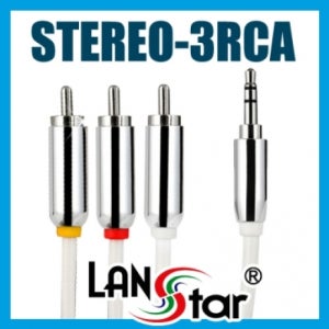 랜스타 LS-I3RST-1.8M 애플용 AV케이블 3.5ST 4P／M-3RCA／M 1.8M