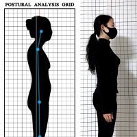 체형측정 자세교정 자세평가 모눈종이 삐약이 격자분석표 필라테스 포토존