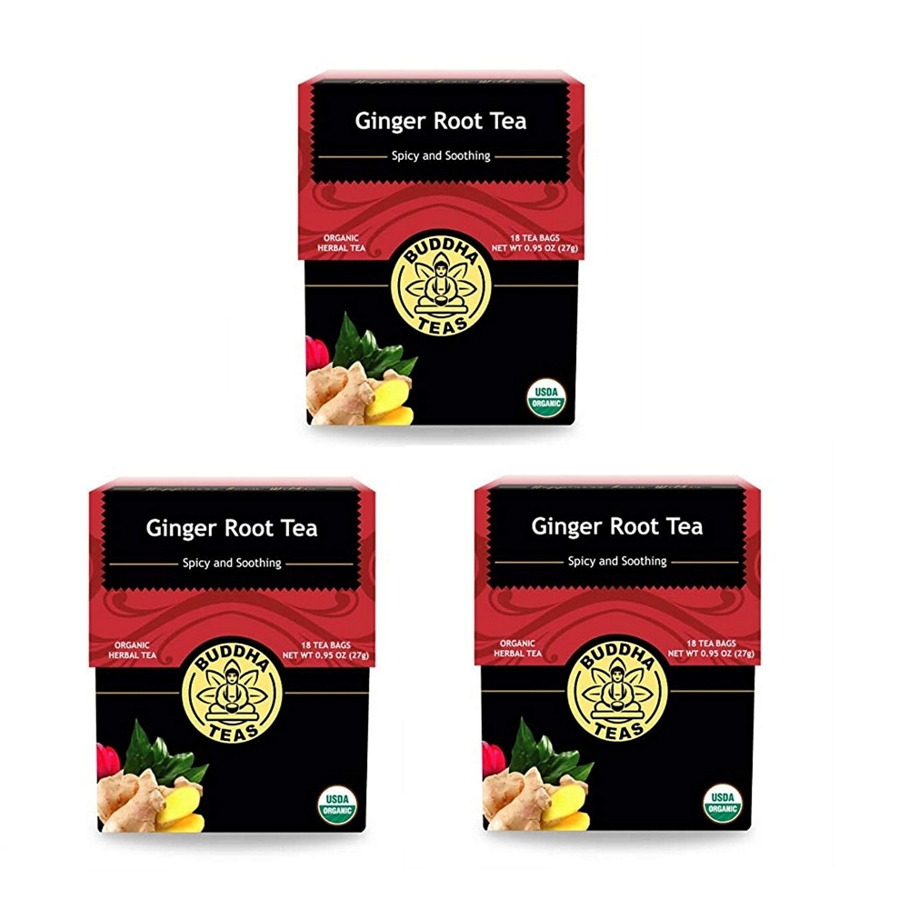 Buddha Teas <b>Ginger Root</b> Tea 부다티스 <b>진저 루트</b> 티 18티백 3팩