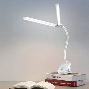 레토 무선 집게 듀얼 LED 스탠드 학습용 책상 독서등 스텐드 LLU-DC18