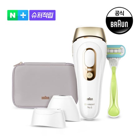 [BRAUN] 브라운 IPL 제모 의료기기 실크 엑스퍼트 프로 PL5257 (본체+헤드2+충전기+파우치+비너스 면도기) + 슈퍼적립