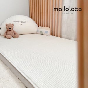 마롤 아기 침대 패드 슈퍼싱글 100수 누빔 아기 이불 신생아 유아 침대 패드 이불 요 SS 쿠시노 아이보리