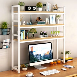 높이조절 책상선반 책상위선반 책상정리 책꽂이 철제 책장 3단 75 HC