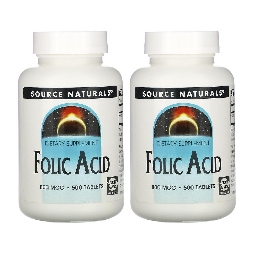 소스<b>네츄럴</b> <b>엽산</b> 800mcg 500정 2통 소스내츄땡