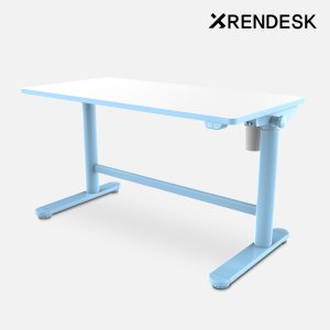 렌데스크 학생용 모션데스크 높이조절책상 1000 블루 화이트 KS100