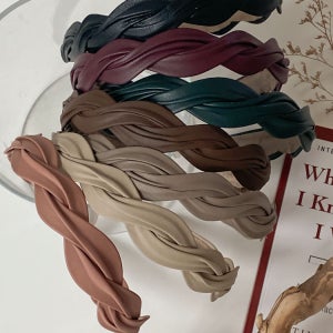 얇은꼬임 가죽 머리띠 헤어밴드 7color