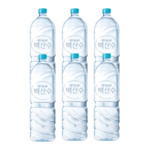 농심 백산수 무라벨 2L 6병 생수