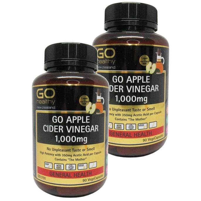 고헬씨 <b>애플 사이더</b> 비니거 <b>1000mg</b> 90캡슐 2팩