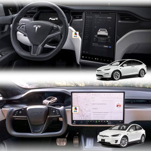 테슬라 모델 엑스 Model X 내비게이션 계기판 후면 디스플레이 강화유리 액정보호 필름