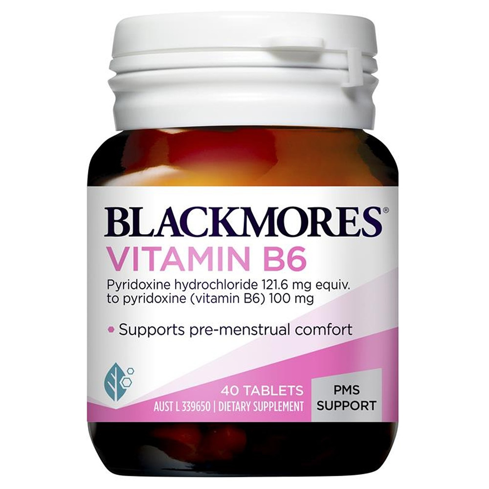 뉴질랜드 Blackmores <b>블랙모어스 비타민B6</b> 100mg 40정