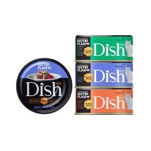 [48캔] 동원 뉴트리플랜 프리미엄 습식 고양이캔 디쉬 85g 24캔+24캔 세트 유산균 간식