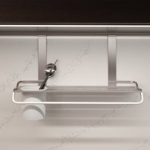 ZA-055 쿠스코 컵선반+수저통 하모니 주방 액세서리 레일형 싱크대 수납 양념통선반