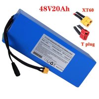 전기 48V20ah 18650 리튬 배터리 팩, 48V 20AH 1200W 전기 스쿠터 자전거 내장 30A BMS XT60 커넥터