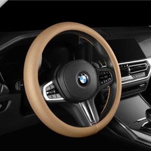 리버폭스 자동차 차량용 핸들커버 가죽 타공 원형 차량용 핸들카바