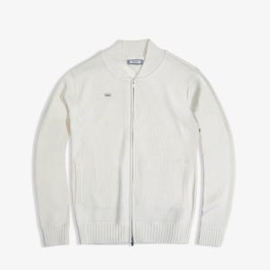 [람다골프] 남성골프웨어 캐시미어 니트 짚업 02705 아이보리 클래식 후드집업