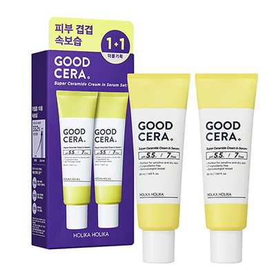 [홀리카홀리카] 굳세라 수퍼세라마이드 크림 인 세럼 기획세트 (50ml+50ml)