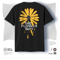 JK에디션 꽃길 the flower way 블랙 볼링 티셔츠