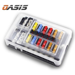 차량용 퓨즈 휴즈박스 접지형 12구 ATO DIY 홀도 소켓 케이스