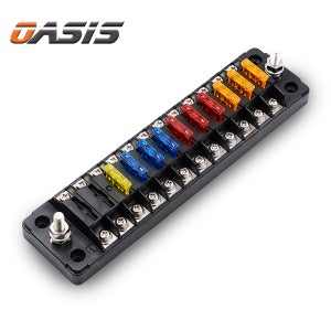 차량용 퓨즈 휴즈박스 신형 12구 소켓 DIY 케이스 LED등