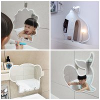 동물 모양 붙이는 아크릴거울 안전 욕실거울 아기 양치거울