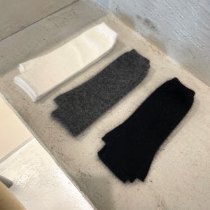 도도 겨울 앙고라 니트 롱 암워머 손토시 핸드워머