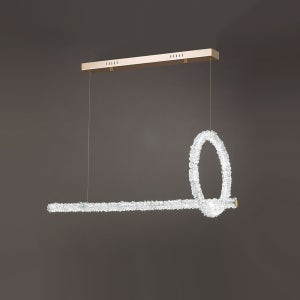 스노잉 LED식탁등 펜던트조명 크리스탈 식탁등 일자형 30W