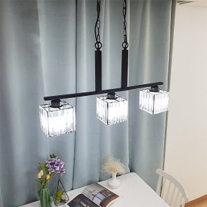 블리츠 3등 블랙 펜던트조명 인테리어 식탁등 LED식탁등 (사각)