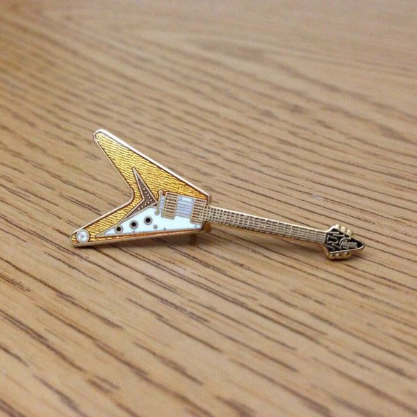 Gibson 깁슨 기타 Gibson Flying V 일렉트릭 스페셜 에디션 골드 핀 브로치