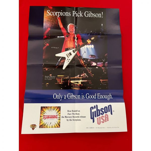 Gibson 깁슨 기타 1993년 전갈과 컬렉션이 등장하는 깁슨의 프로모션 포스터