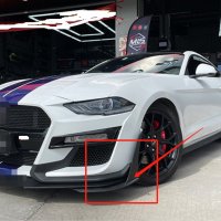 머스탱 스포일러 15-21 포드 gt500 스타일 프론트 범퍼 코너 윙렛 스플리터용 쌍