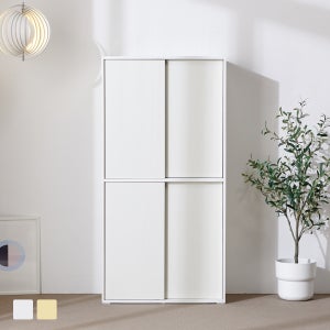 슬라이딩수납장 슬림 높은 틈새 슬라이드 수납장 800x400x1600mm, 6단, 화이트