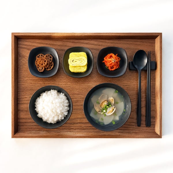 로흐야 국산 우드트레이 논슬립 나무 쟁반 카페 식당 애쉬목 손잡이 홈일반1호