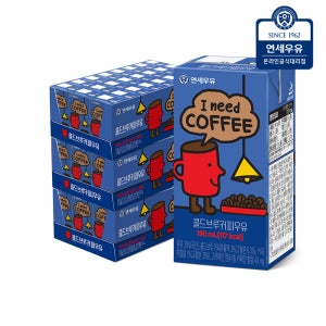 연세우유 콜드브루커피 멸균우유 190ml, 72개